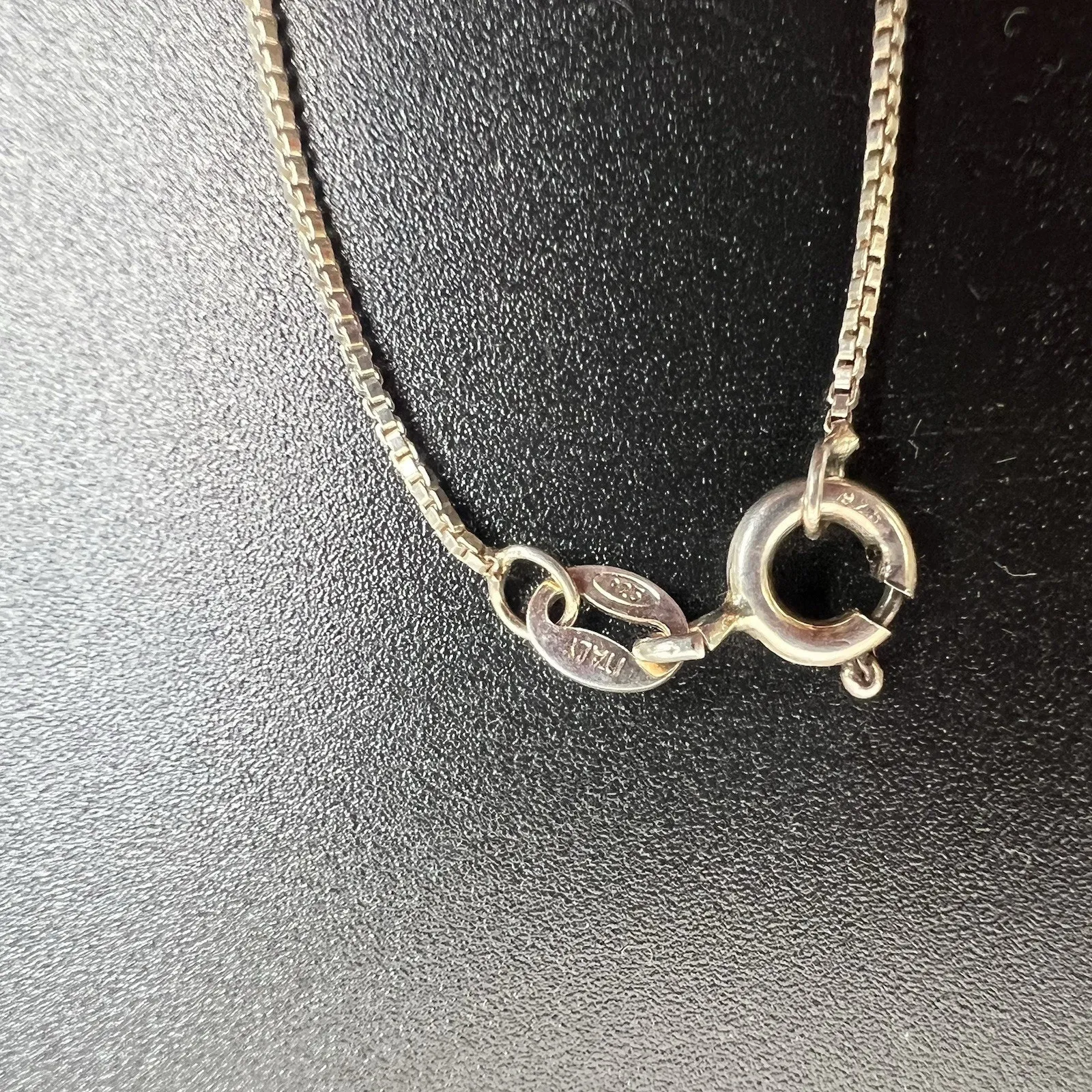 Sterling Silver 925 Crucifix Cross Pendant Chain Necklace Italy Dainty - Image 7