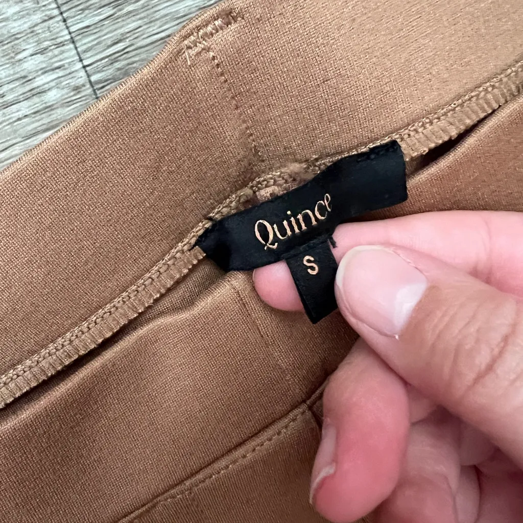 Quince tan brown pull on pants size small - Image 10