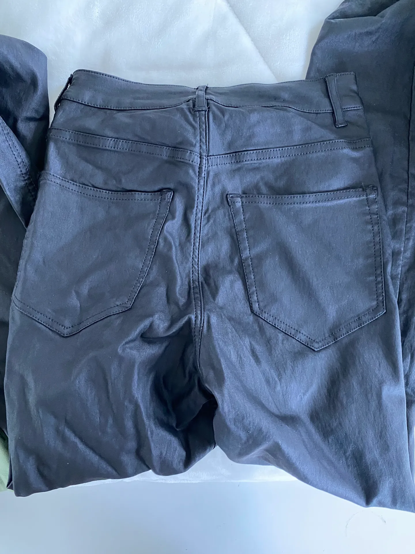 Black Leather Pants Size 2 - Image 2