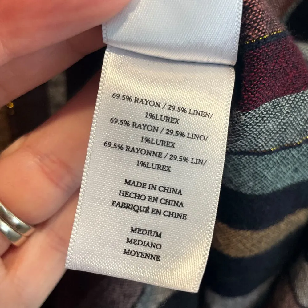 Rails Beaux Varedaro Vertical Stripe Button Down Shirt - size Medium - Image 6