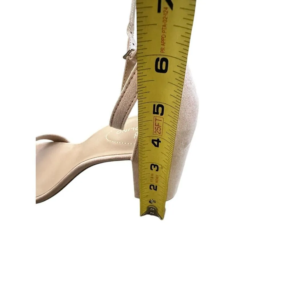 Bandolino Armory Women Ankle Strap Sandal Size US 8.5M Nude Suede - Image 9