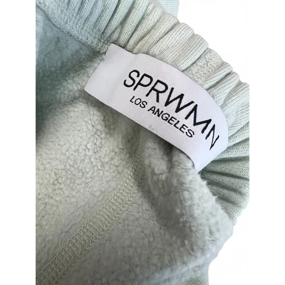 Revolve SPRWMN XS Logo Sweatshirt & Sweatpants Pants in Seafoam 2 Piece Set Green - Image 6