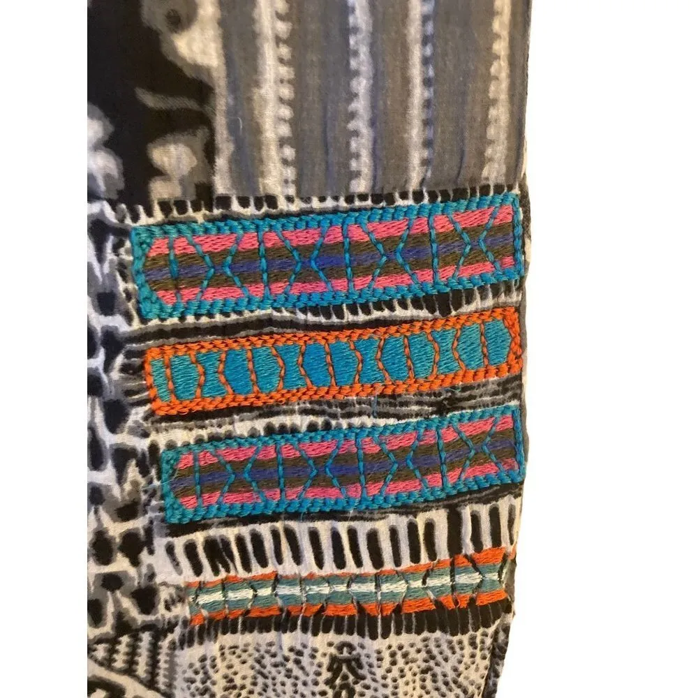 Love Sam Size XS Tunic Dress Beaded Embroidered Boho Lined Oversized Shift - Image 7