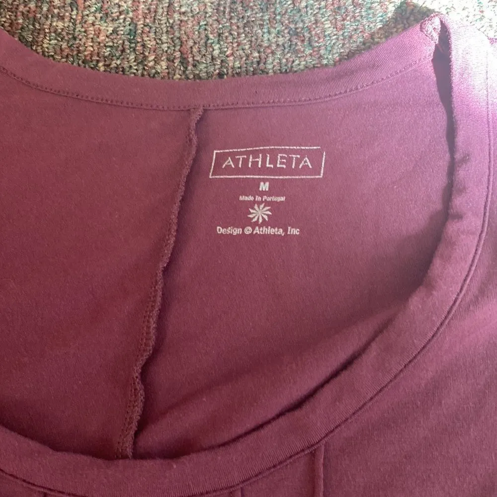 Athleta purple plum shirt dress M - Image 5