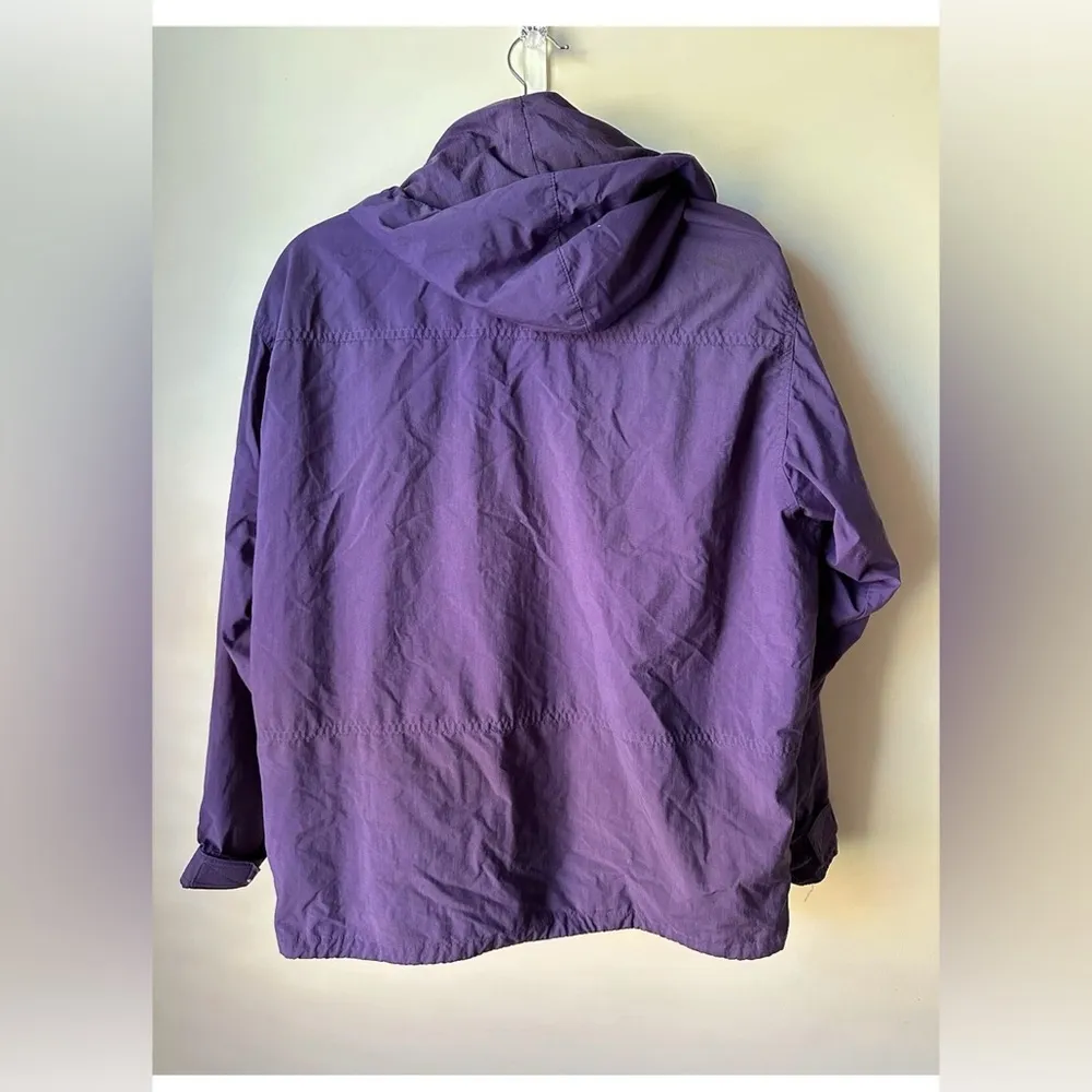 Vintage LL BEAN Lined Shell Windbreaker Jacket Purple 80s 90s Women’s M Hiking Size M - Image 6