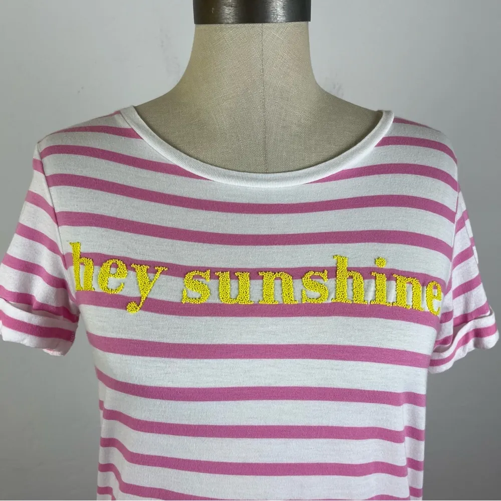 Kate Spade Stripe Hello Sunshine Tee - Image 4