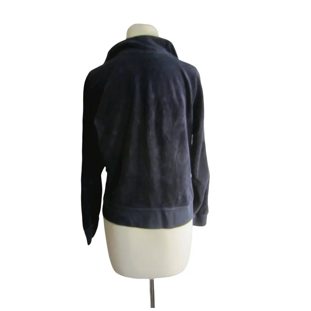 CURVE Blue Full Zip Up Hoodie Cropped Hooded Sweatshirt Womens Size L Size L - Image 13