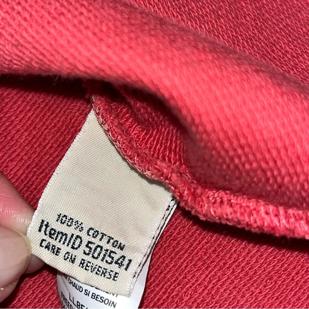 L.L. Bean Coral Red Pullover Rugby Sweater Women’s size XS - Image 8