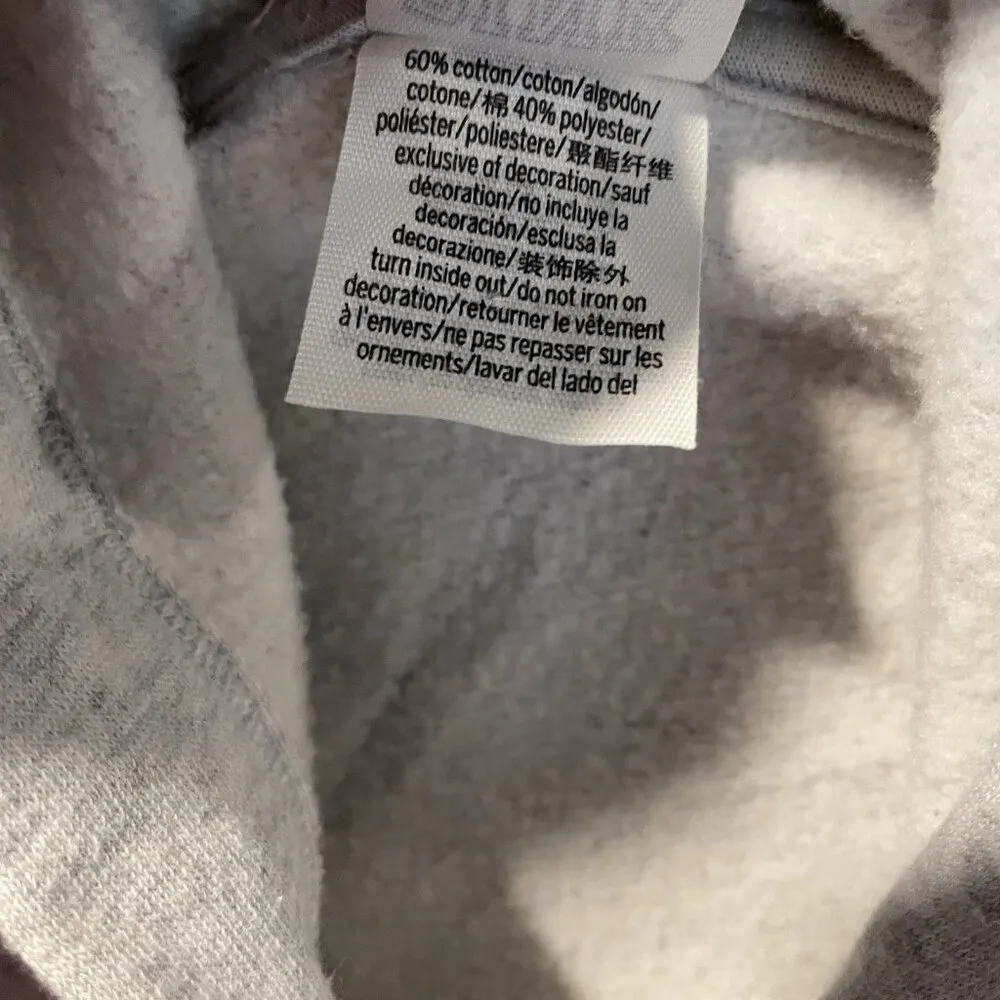 Victoria's Secret PINK Hoodie Women's Size Small Campus Oversized Fleece Gray - Image 4