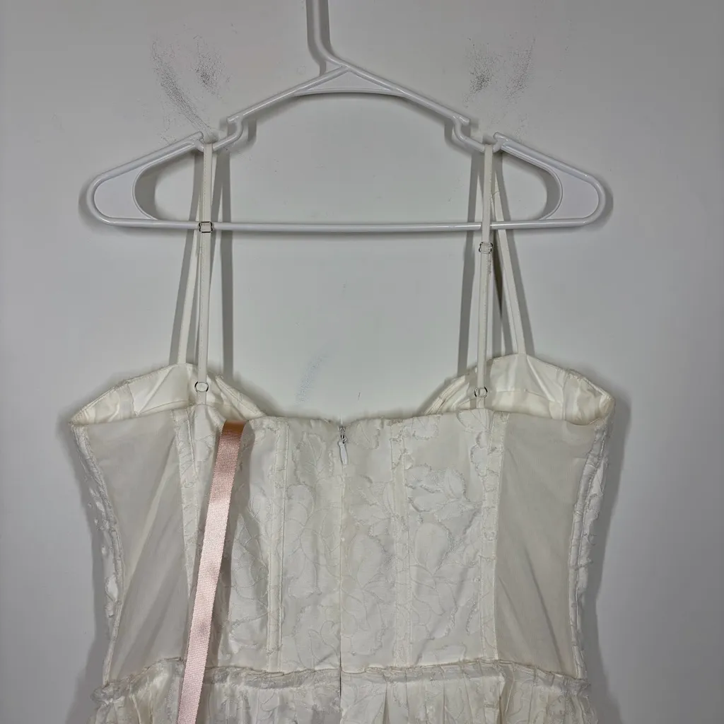 NWT House Of CB Nerissa White Jacquard Corset Mini Dress Size Large - Image 8