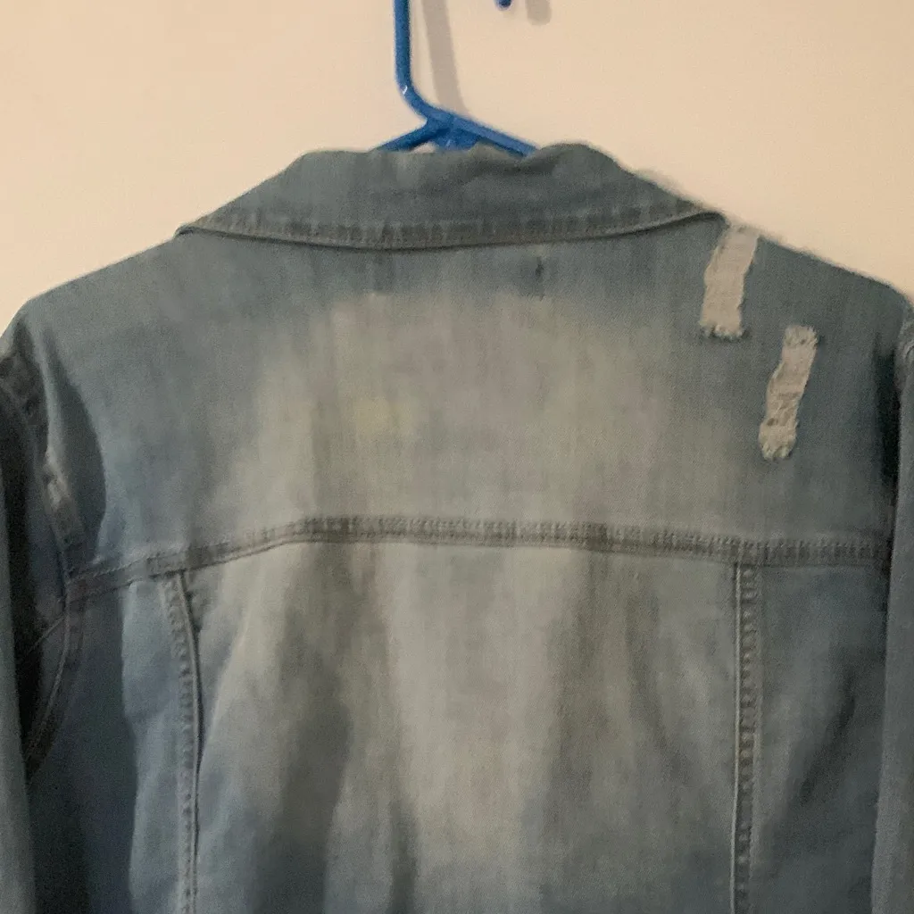 Urban Republic Light‎ Blue Distressed Denim Jacket Size XL - Image 5