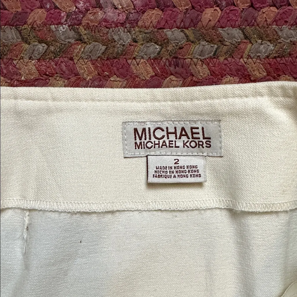 VTG MICHAEL KORS CREAM KISS LOCK PENCIL SKIRT - Image 3