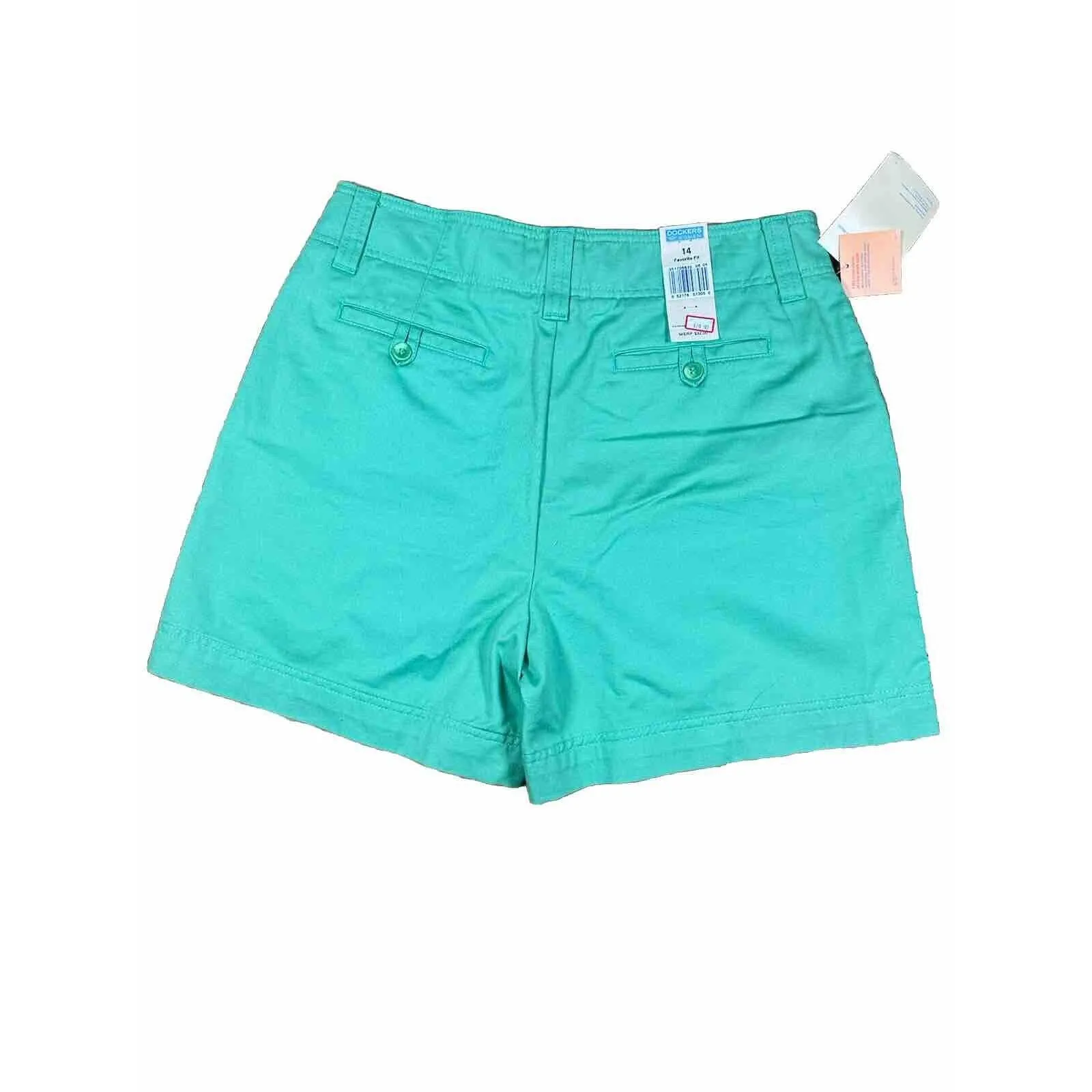 NWT Dockers Women's Favorite Fit‎ 100% Cotton Shorts Size 14. Green - Image 3