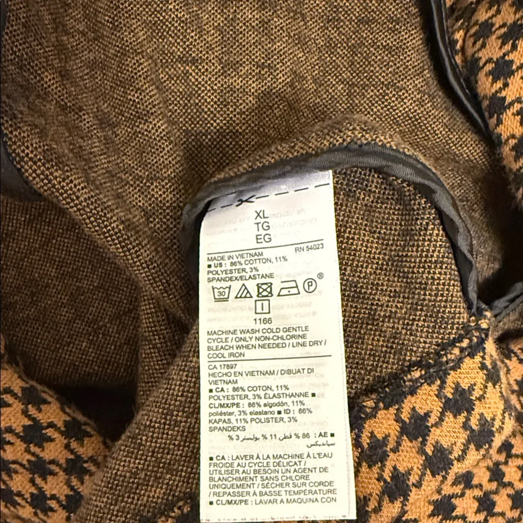 Old Navy Brown Houndstooth Blazer - Image 4