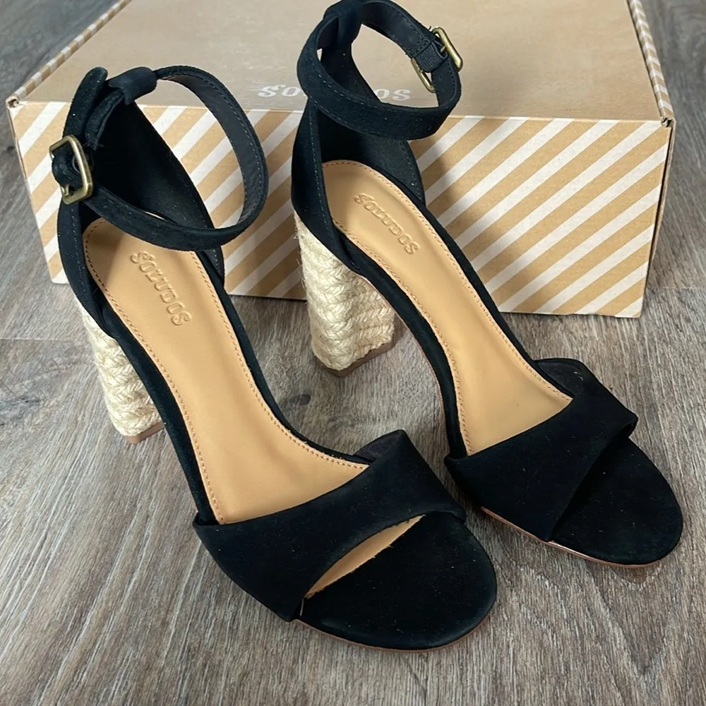 Soludos  Tall Capris Leather/Suede Heels Size 6 - Image 9