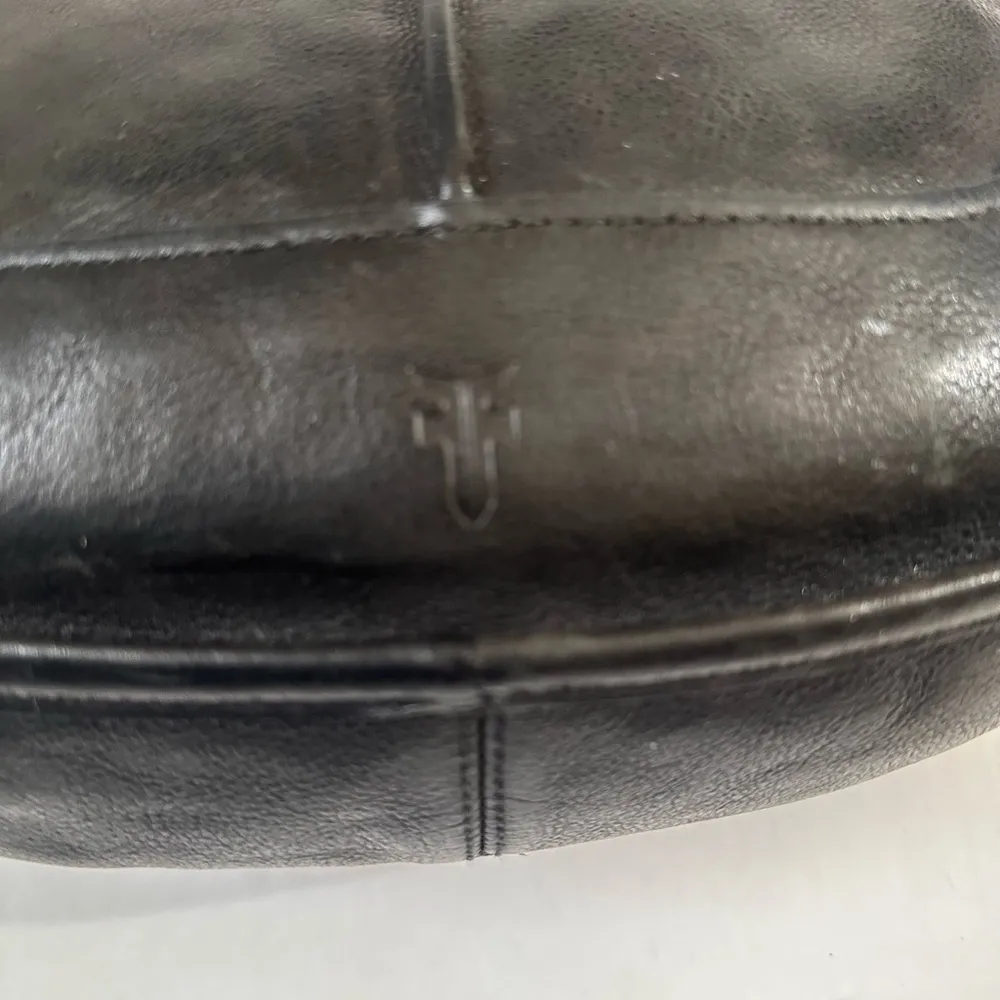 FRYE Leather Cara Saddle crossbody bag black - Image 5