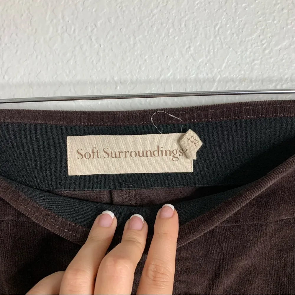 Soft Surroundings Brown Corduroy Pants Size Large - Image 2