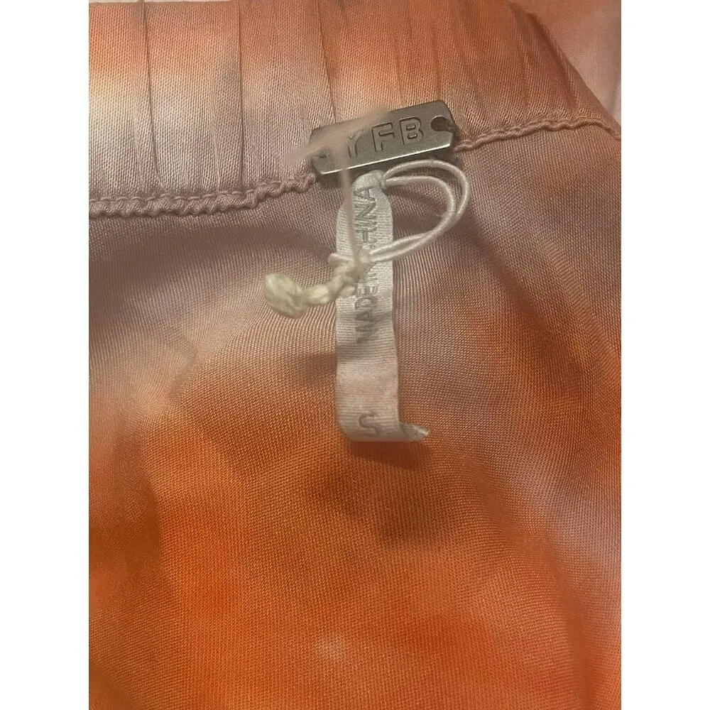 Young, Fabulous & Broke Skirt S Viscose Asymmetric Hem Marguax‎ Orange Y2K - Image 8