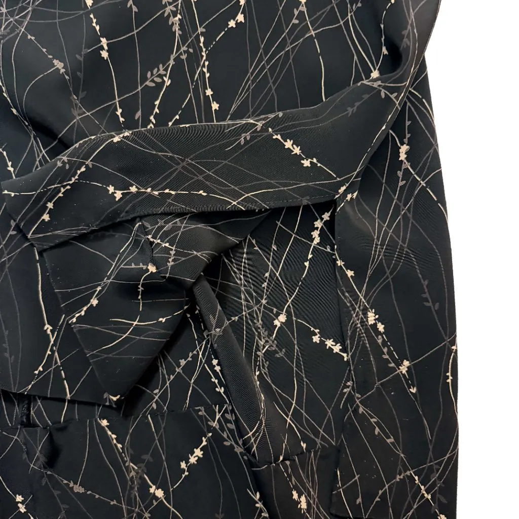 Vintage Maggie McNaughton Botanical Midi Skirt Plus Size 3X Black Cream Designer - Image 7