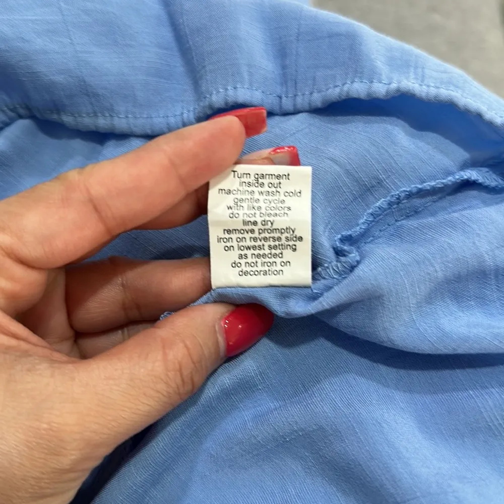 V Neck With Crochet Trim And Tie  Long Sleeve Top Sz 1 XL - Image 11