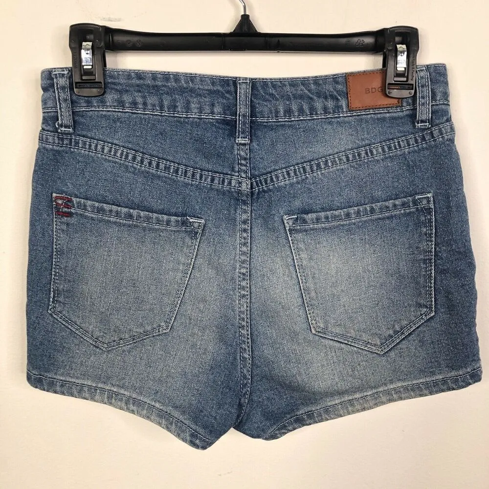 BDG High Rise Erin 5 Pocket Shortie Blue Jean Shorts Womens 27W - Image 2