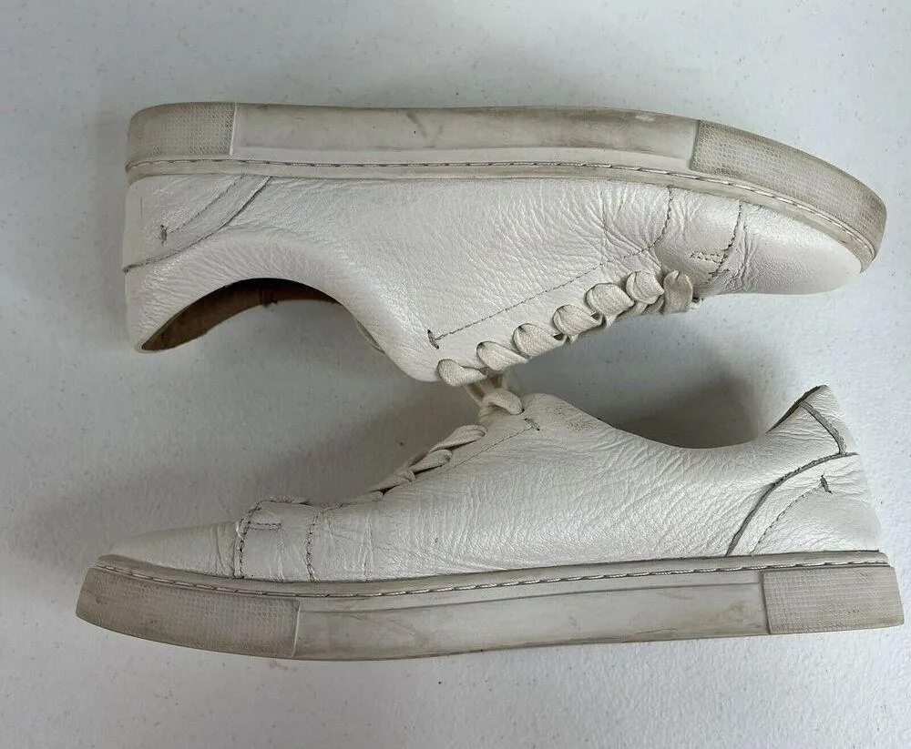 Frye Size 7.5 Sneaker Ivy Low Lace Up White Leather Fashion Women’s Comfort Shoe - Image 3