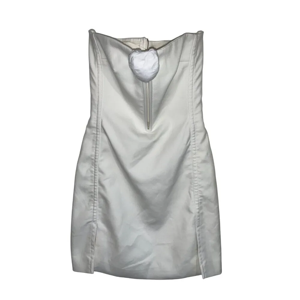 Dion Lee Mobius Mini Dress in Ivory Aus 4 US 0 New Womens Strapless Canvas White - Image 4