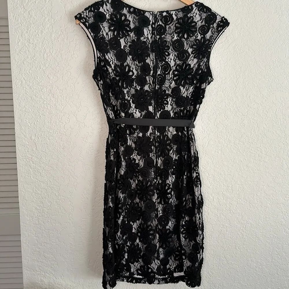 alex evenings black and white dress Alex Evenings Embroidered Empire Gown Black / 12 main image 0