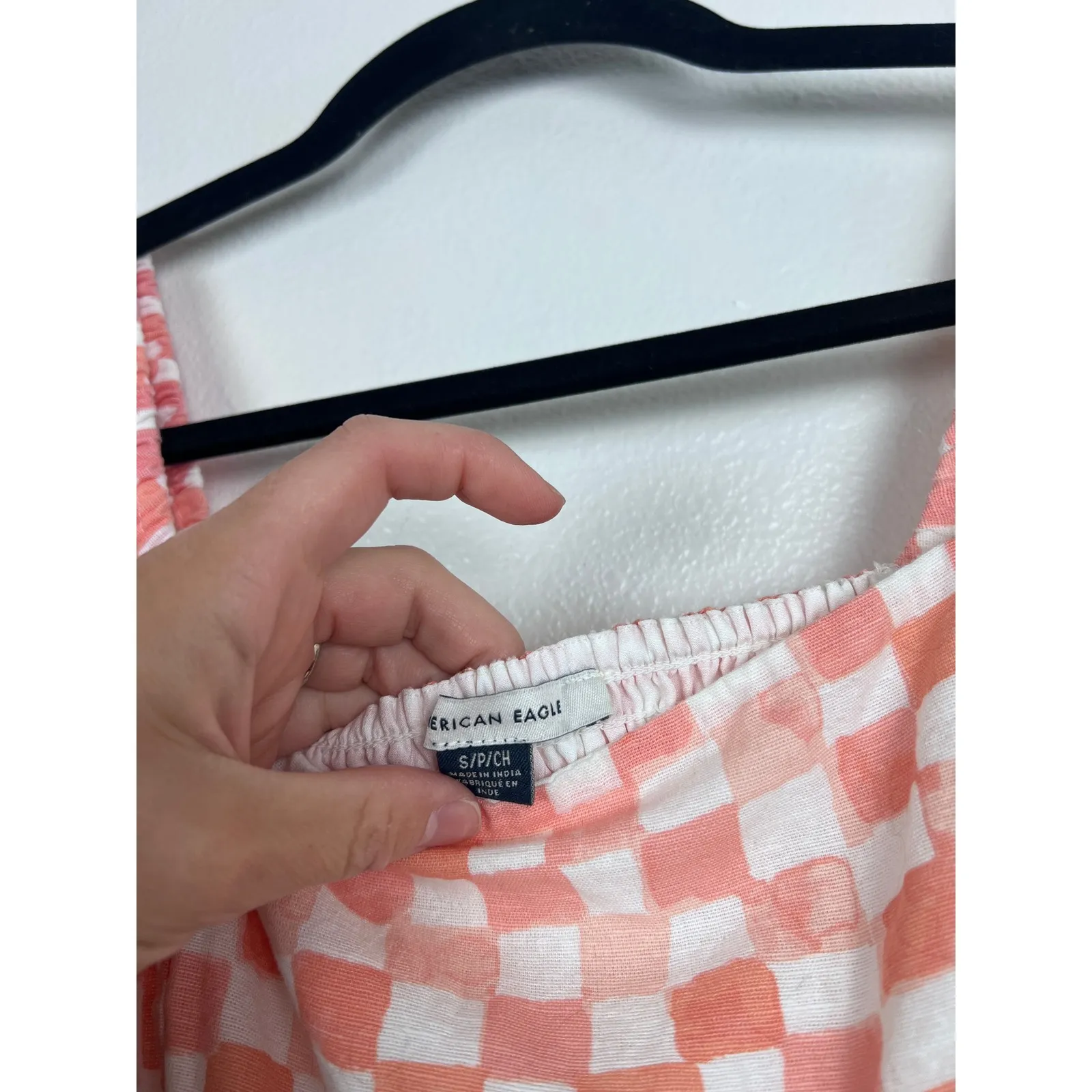 American Eagle Women's‎ Checkered Romper Sz S - Image 4