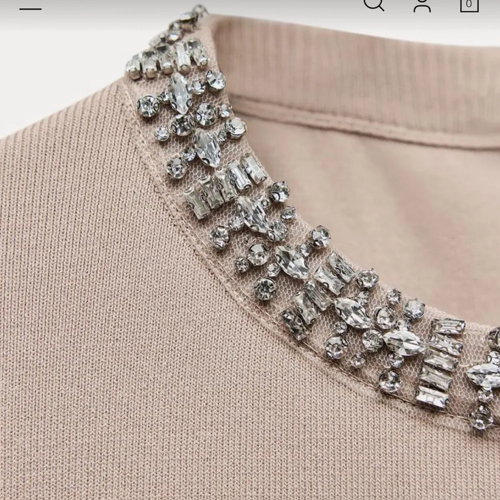 ZARA BASIC BEADS JEWEL KNIT TOP - Image 7