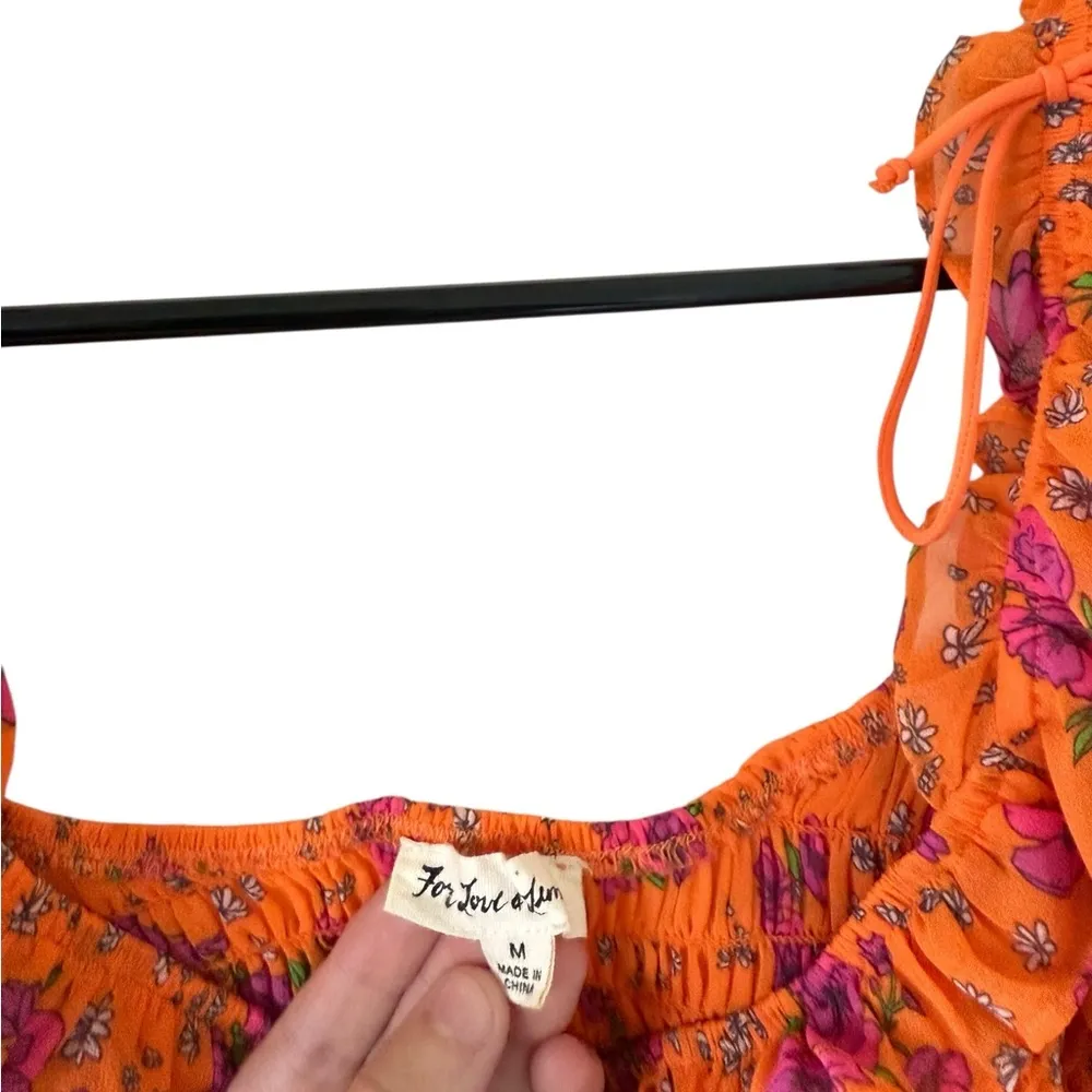 For Love & Lemons Peony Smocked Blouse - Image 9