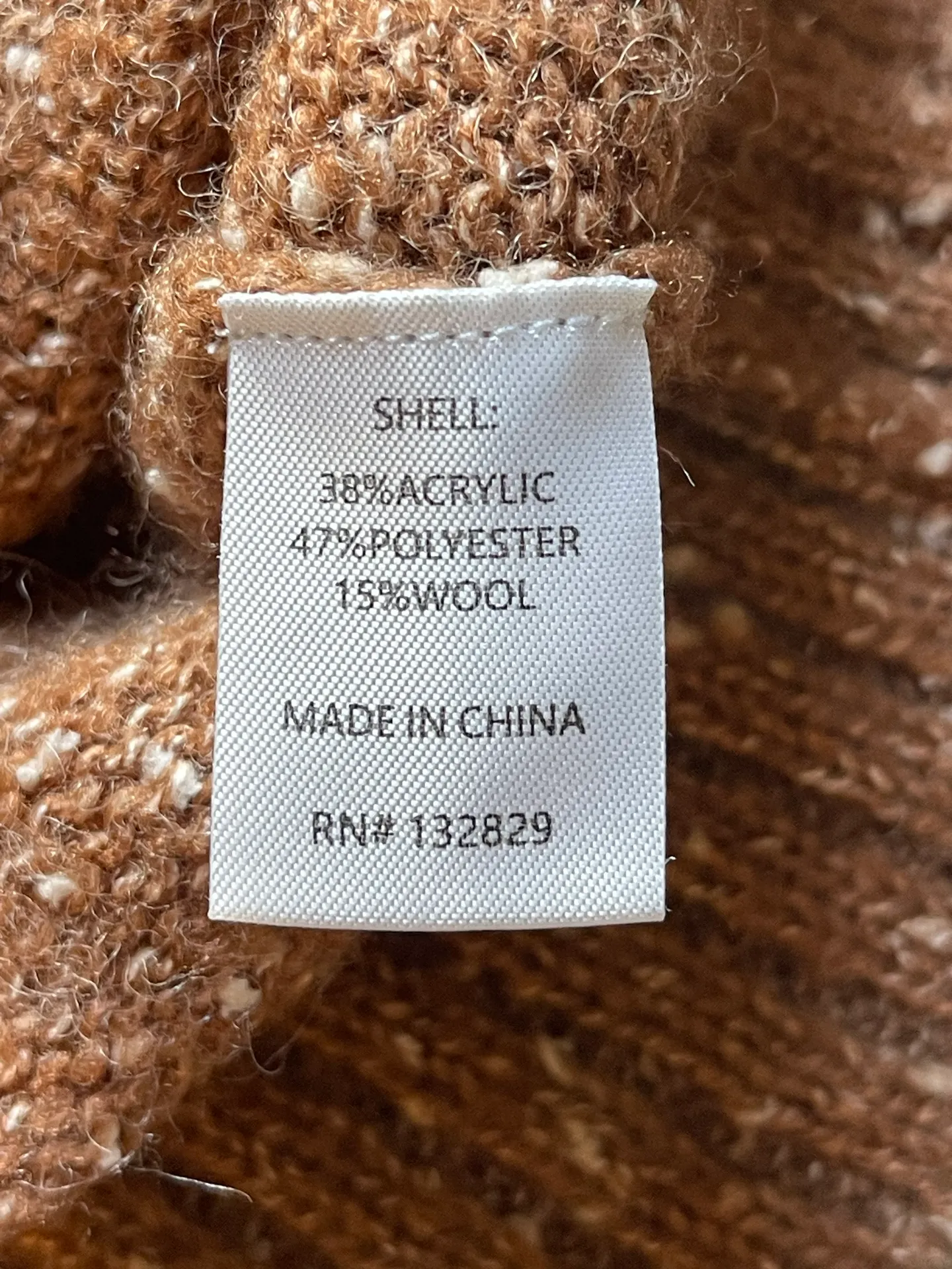 Tasha Mockneck Sweater With Cutout Open Back In Dijon Brown Size S - Image 7