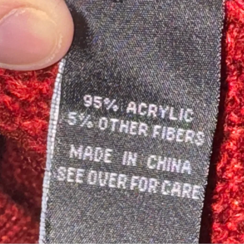 AB STUDIO Long Sleeve Red Ombre Sweater w Sparkle Knit Women’s XXL 2X Holiday - Image 8