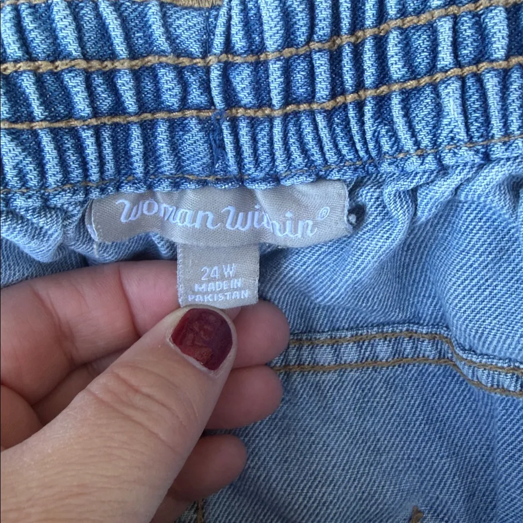 Woman Within  Light Blue Jeans size 24W - Image 5