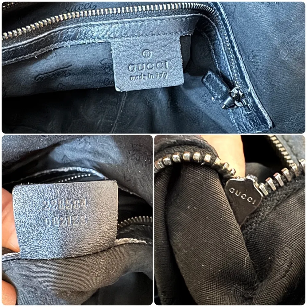 Icon Bit black leather Guccissima hobo, RARE pattern - Image 8