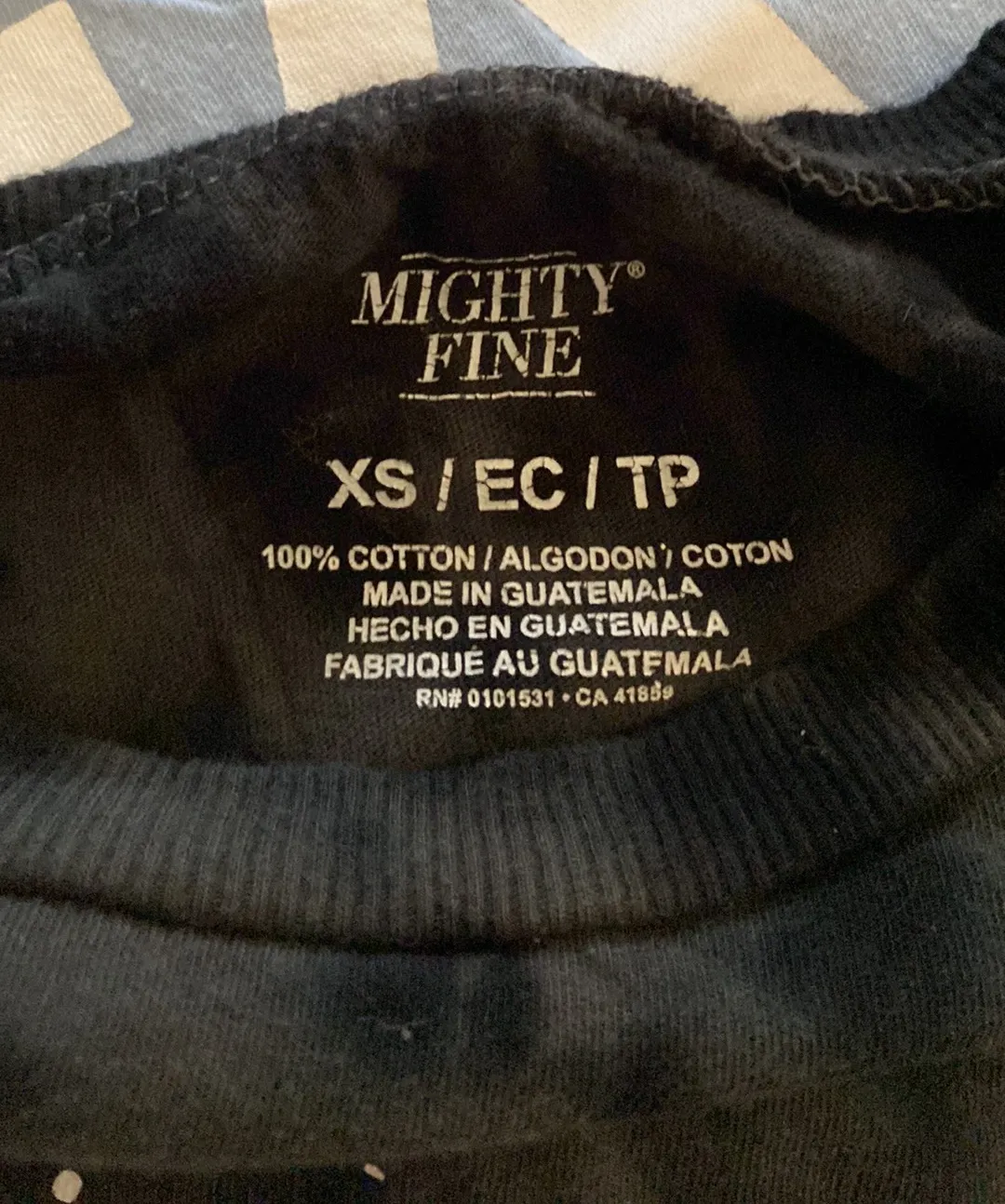 NASA crop top shirt black tie-dye extra small/oversized - Image 2