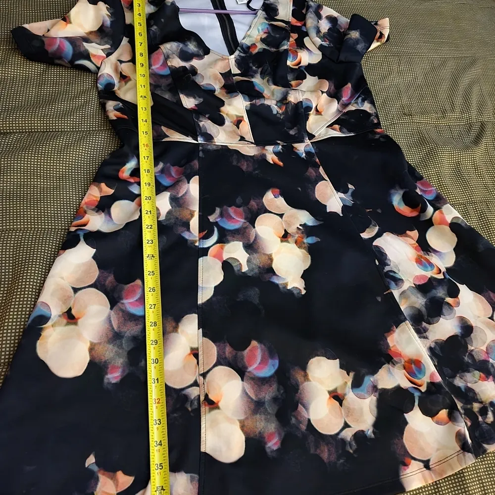 Ava & Viv Women's Multicolor Polyester V-Neck Short Sleeve Knee Length Dress 1X - Image 16