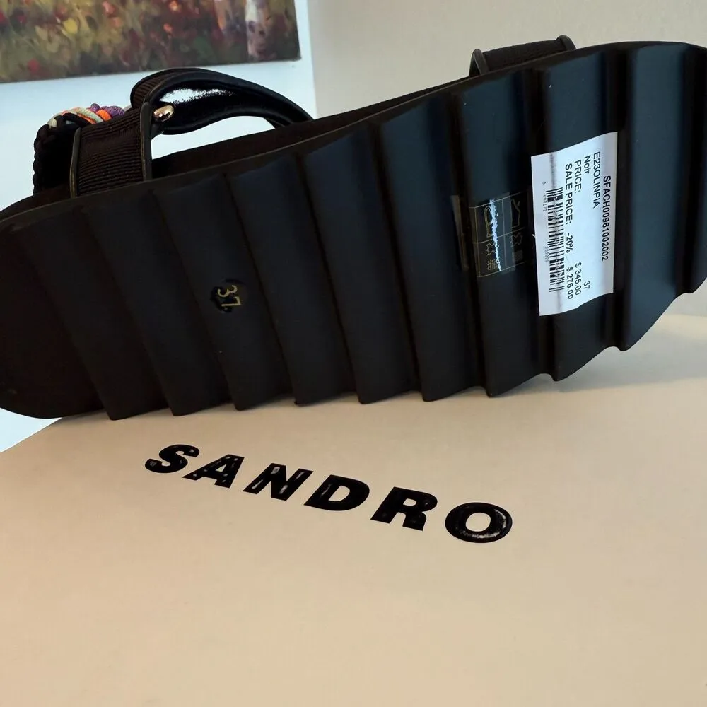 Sandro Olimpia Sandals Platform Flatform Colorful Straps - Image 8