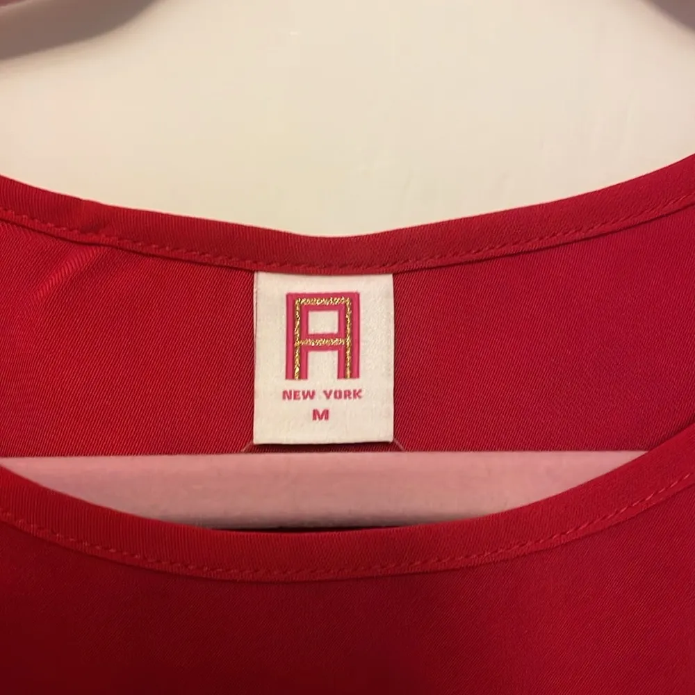 A AMANDA UPRICHARD NWT Red Ruffle Hem Dress MEDIUM - Image 4