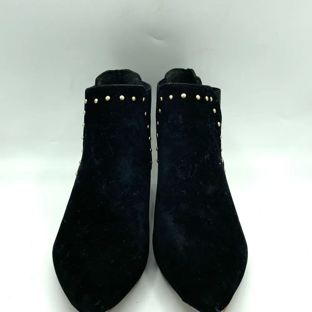 Seven 7 Black Suede Gold Studded "PIXIE BOOT" size 10 booties - Image 2