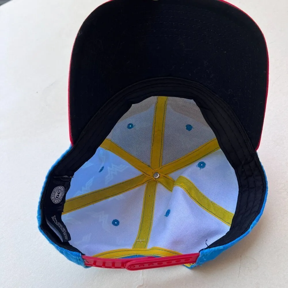 Wonder woman comic DC baseball hat blue red adjustable snapback character. - Image 5