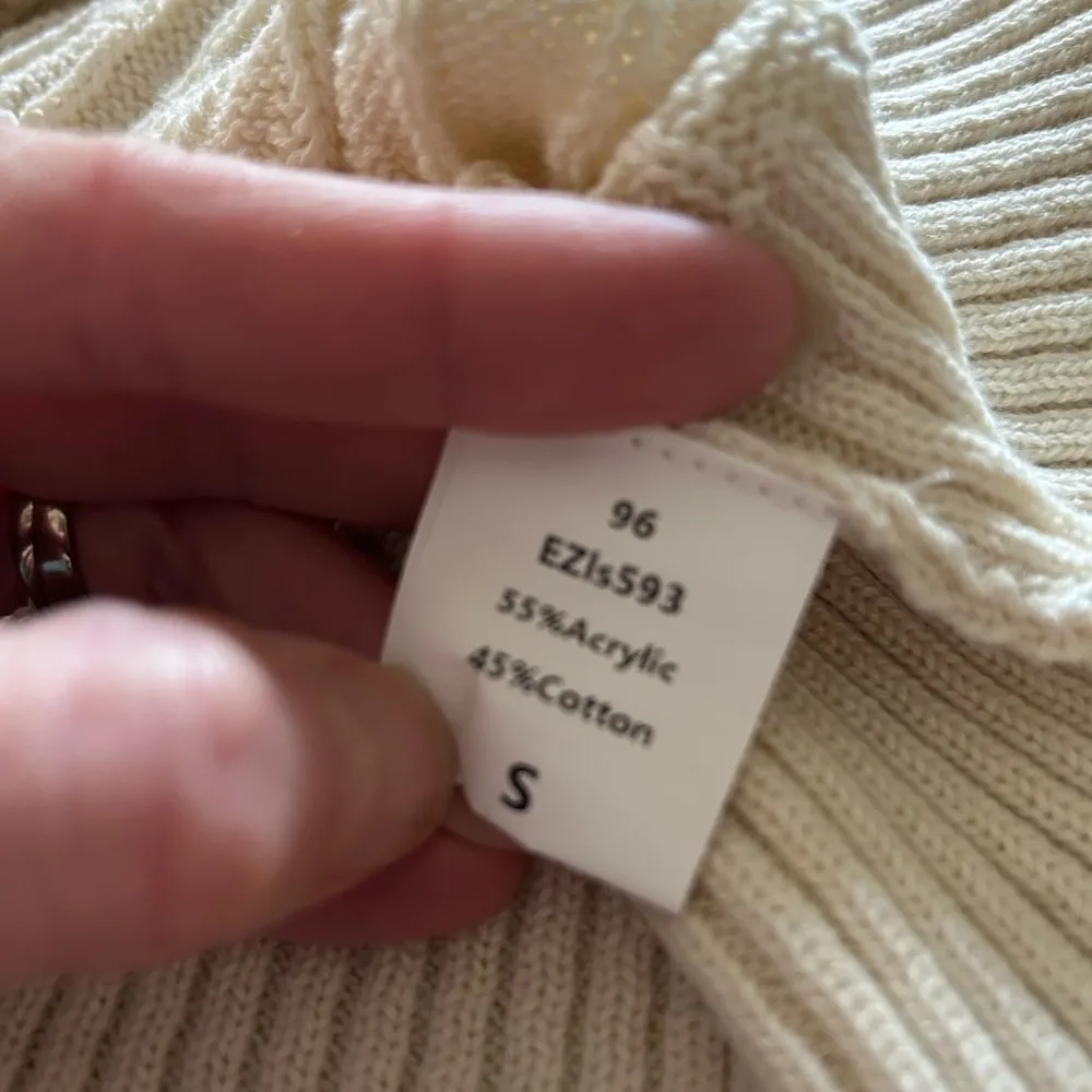 LILLUSORY Cable Knit Sweater Womens Soft Pullover Lightweight Trendy cream Small - Image 8