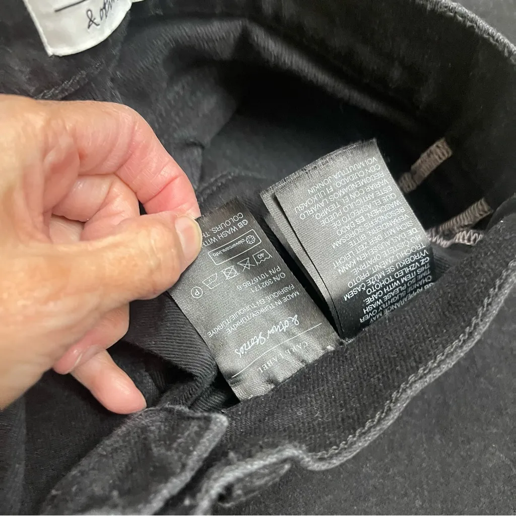 & Other Stories anthropology‎ straight jeans High Waist Black Jeans Sz 26 x30 - Image 12