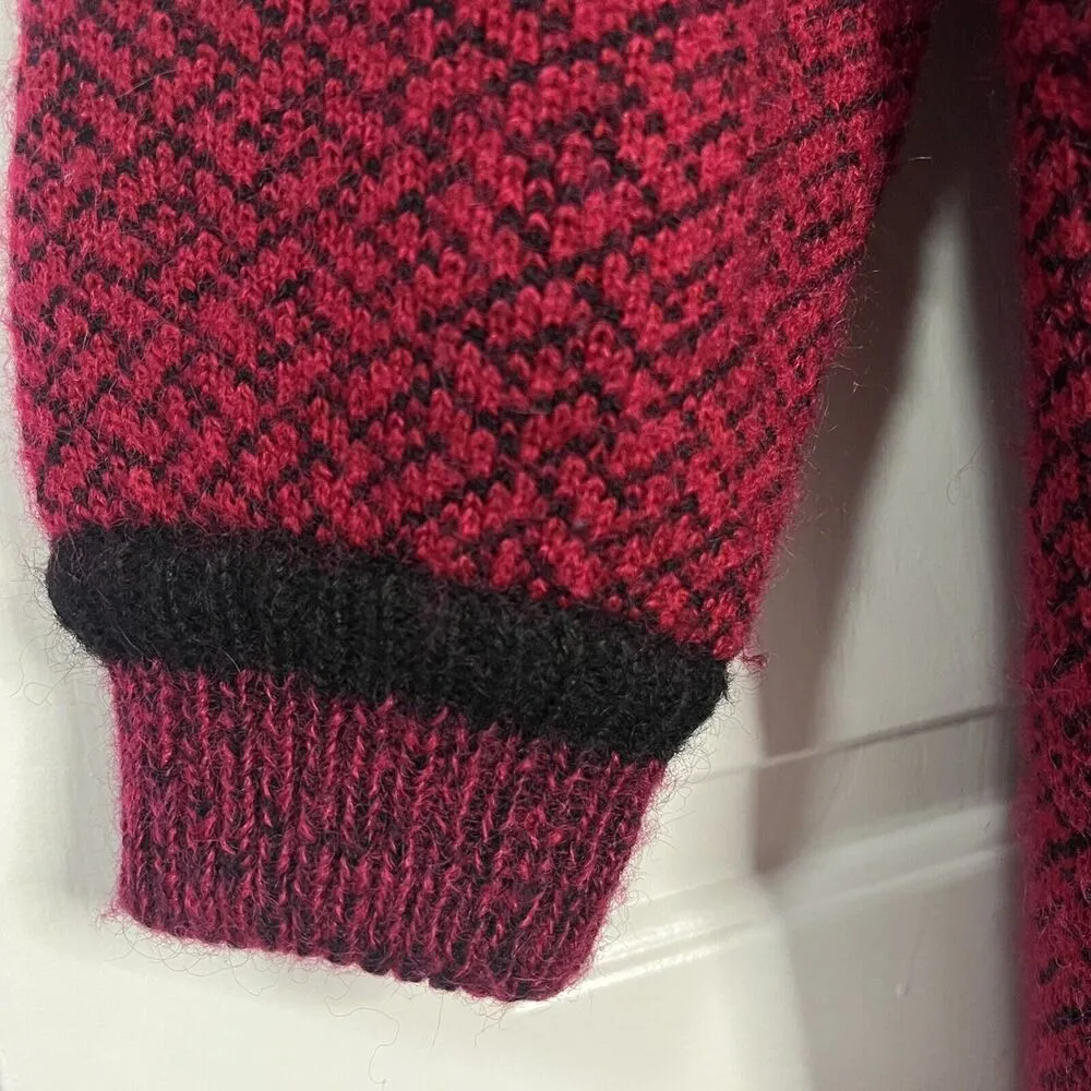 Mohair Wool Blend Oversized Coat Cardigan Long Cape Duster Pattern Sweater Small - Image 5