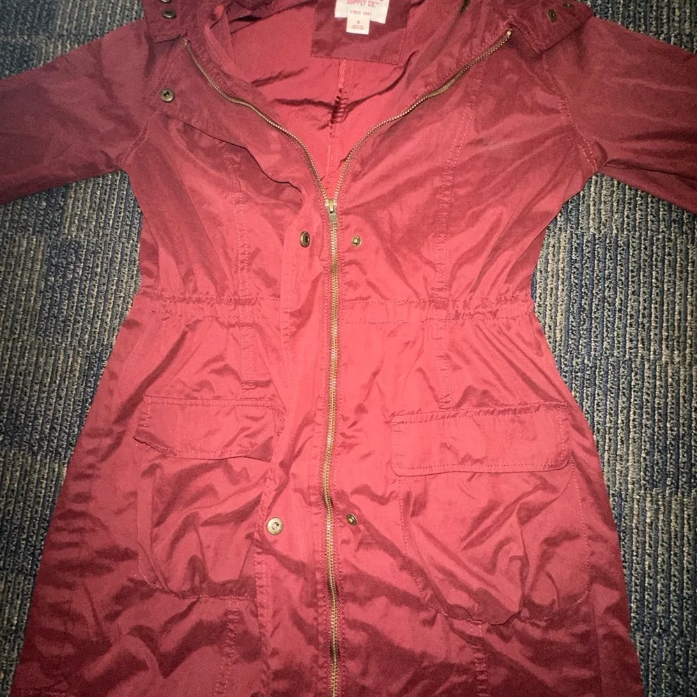 Red burgundy fall jacket - Image 5