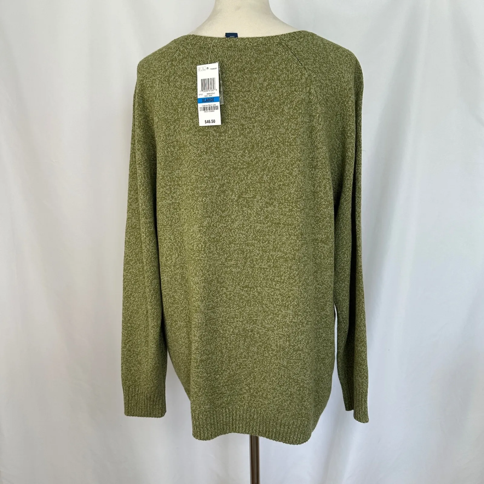 New Karen Scott Crewneck Sweater Cable Knit Detail‎ Pullover Top Womens XL Green - Image 4