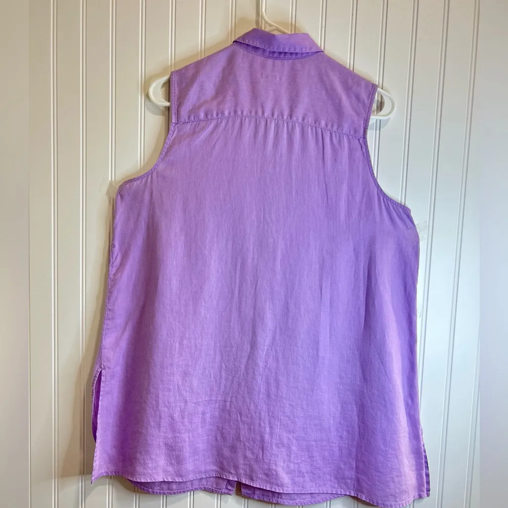 J. Jill Purple Sleeveless Button - Image 2