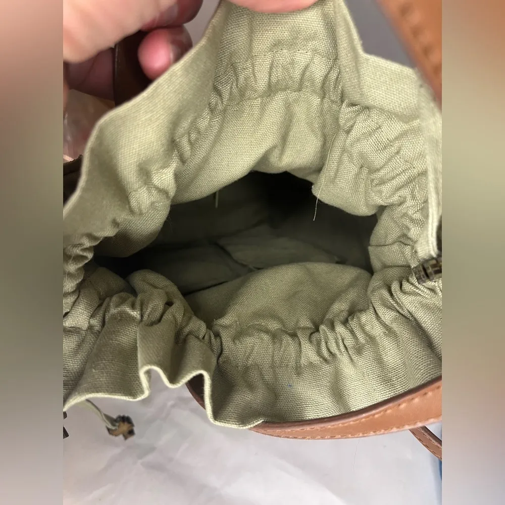 Cappelli Straworld STRAW Wooden Painted Beaded Tote Purse Shoulder Bag - Image 6