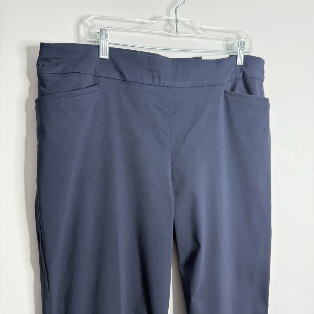 NWT Chico’s Brigitte Pull-On Slim Cropped Pants In Navy Size 16‎ Chico’s Size 3 - Image 7
