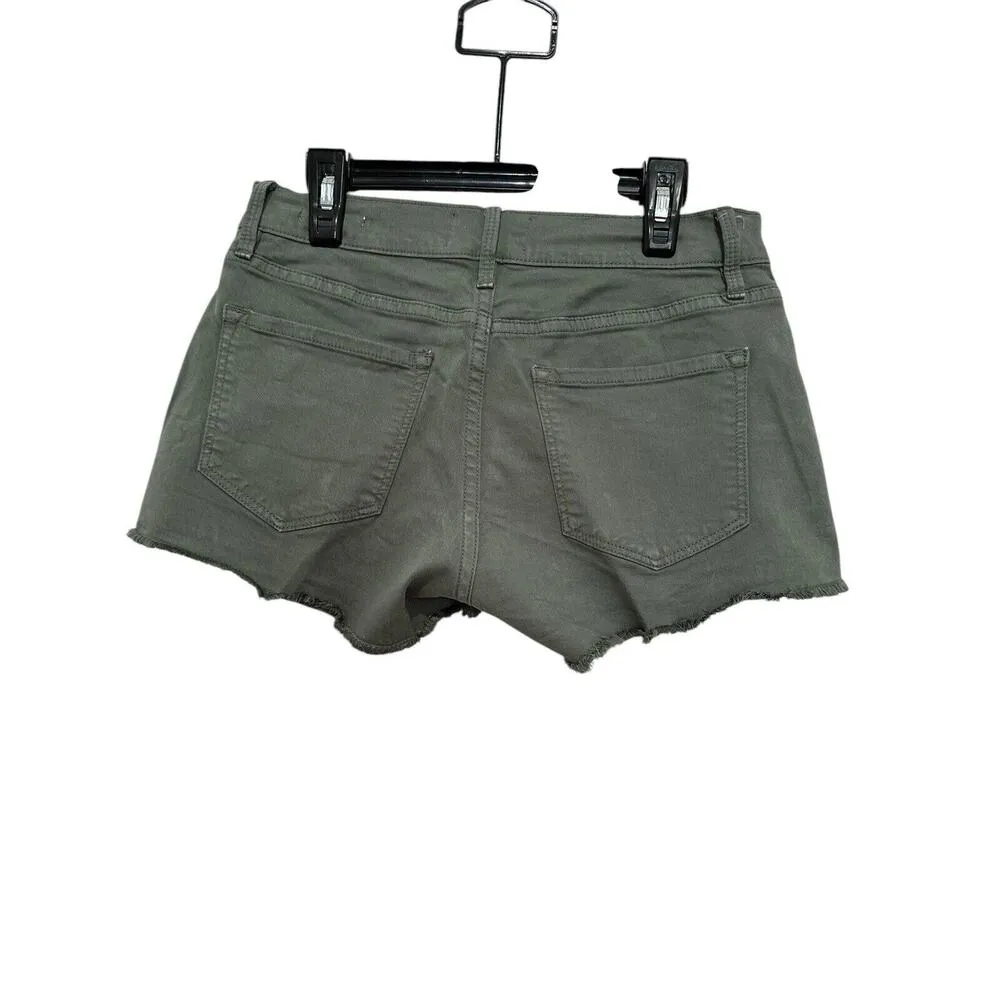 Frame Denim Womens Le Cutoff Raw Hem Shorts in Platoon Size 24 - Image 8